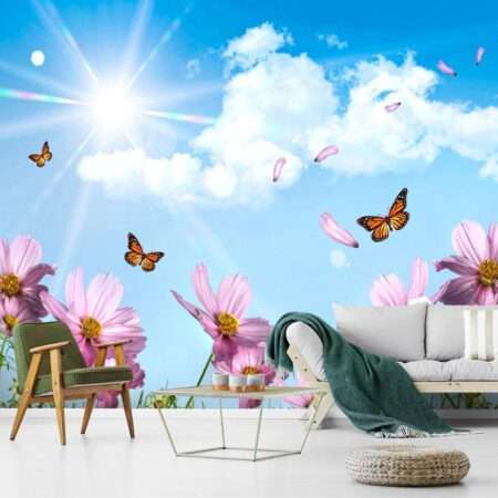 3D Flower Customized Wall Covering Design | Bring Nature's Elegance Indoors - 03