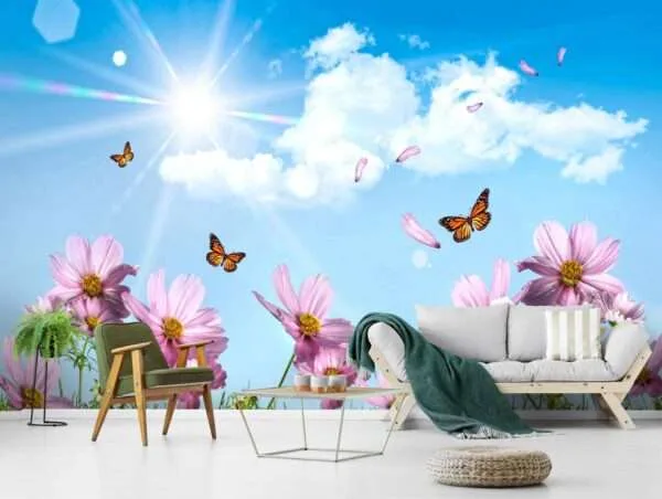 3D Flower Customized Wall Covering Design | Bring Nature's Elegance Indoors - 03