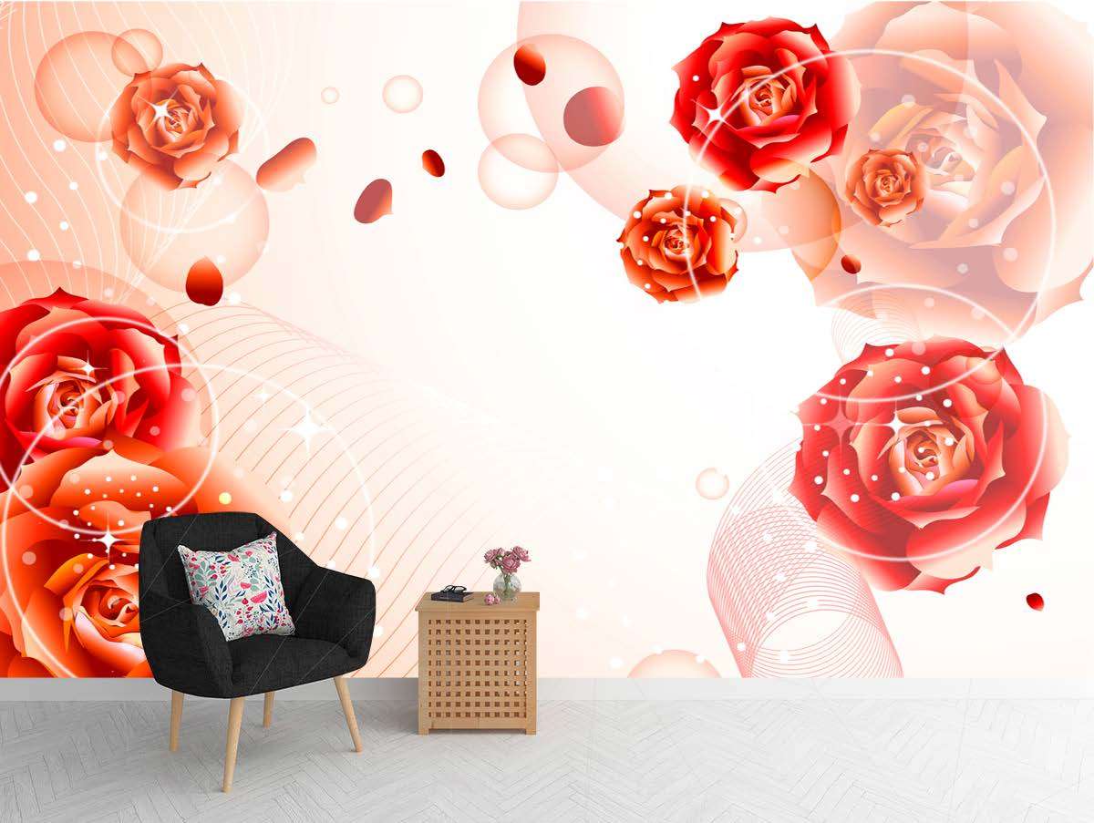 3D Flower Customized Wall Covering Design | Bring Nature's Elegance Indoors - 08