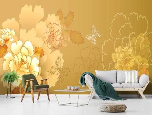 3D Flower Customized Wall Covering Design | Bring Nature's Elegance Indoors - 235