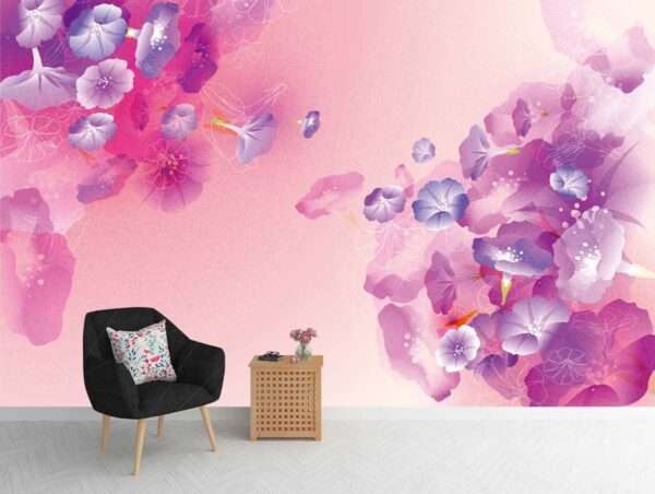 3D Flower Customized Wall Covering Design | Bring Nature's Elegance Indoors - 330