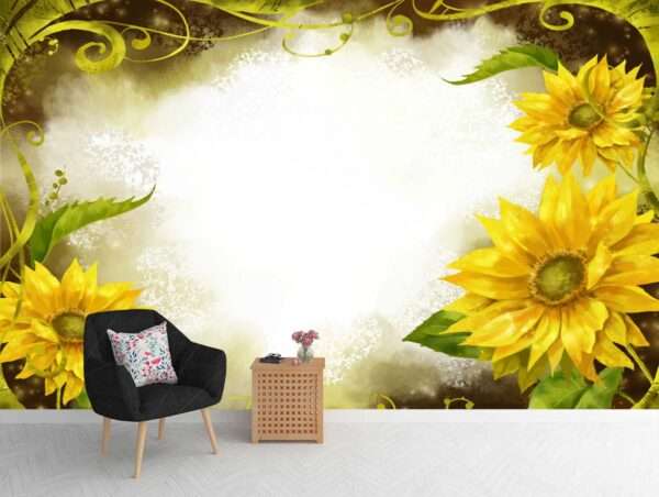 3D Flower Customized Wall Covering Design | Bring Nature's Elegance Indoors - 340