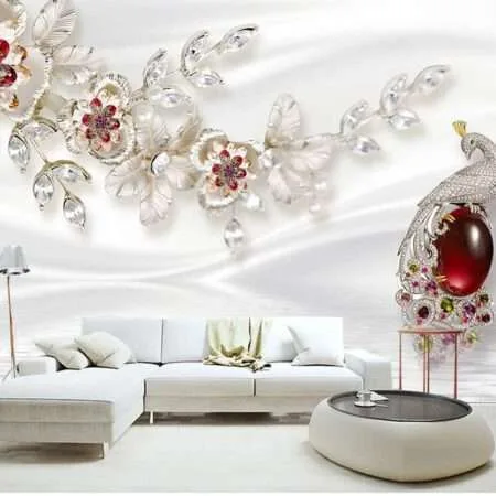 Enchant Your Walls with the Latest Mural Art Design Customized Wallpaper (Print on Demand) in Royal Glitter - 01