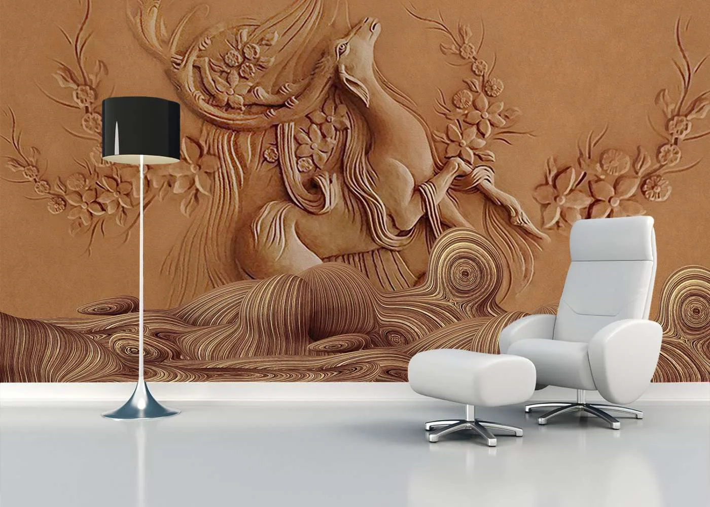 Enchant Your Walls with the Latest Mural Art Design Customized Wallpaper (Print on Demand) in Royal Glitter - 04