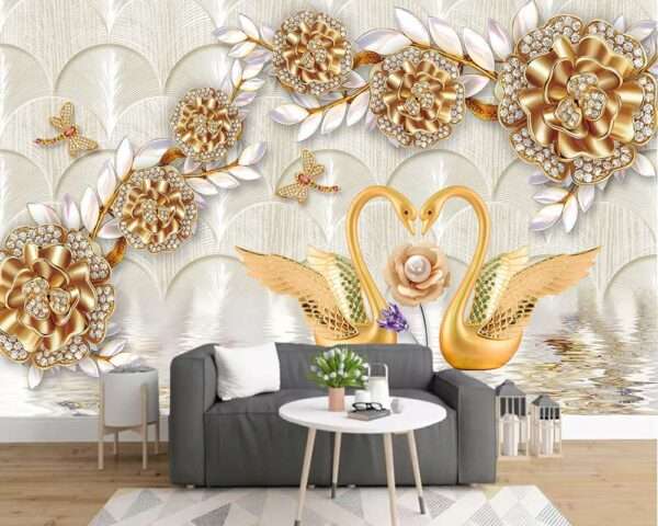 Enchant Your Walls with the Latest Mural Art Design Customized Wallpaper (Print on Demand) in Royal Glitter - 17