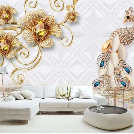 Enchant Your Walls with the Latest Mural Art Design Customized Wallpaper (Print on Demand) in Royal Glitter - 17