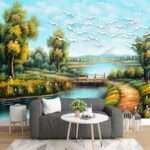 Enchant Your Walls with the Latest Mural Art Design Customized Wallpaper (Print on Demand) in Royal Glitter - 19