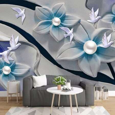 Enchant Your Walls with the Latest Mural Art Design Customized Wallpaper (Print on Demand) in Royal Glitter - 87