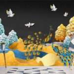Enchant Your Walls with the Latest Mural Art Design Customized Wallpaper (Print on Demand) in Royal Glitter - 57