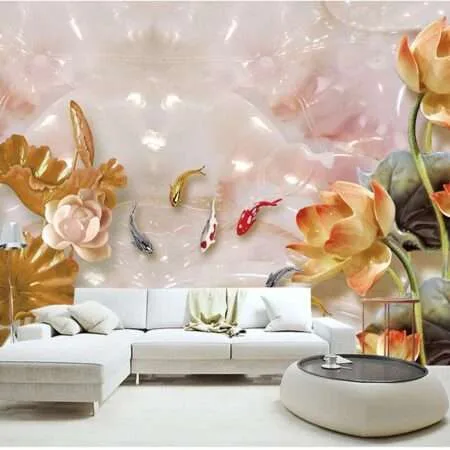 Enchant Your Walls with the Latest Mural Art Design Customized Wallpaper (Print on Demand) in Royal Glitter - 80