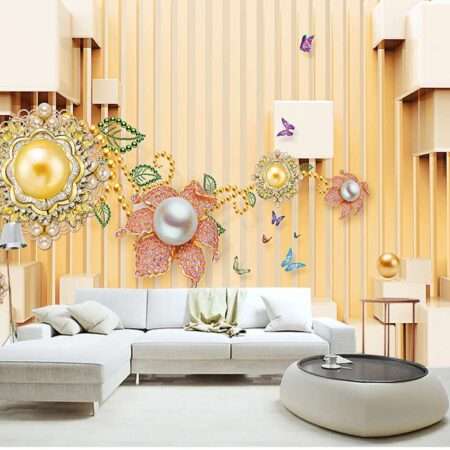 Enchant Your Walls with the Latest Mural Art Design Customized Wallpaper (Print on Demand) in Royal Glitter - 37