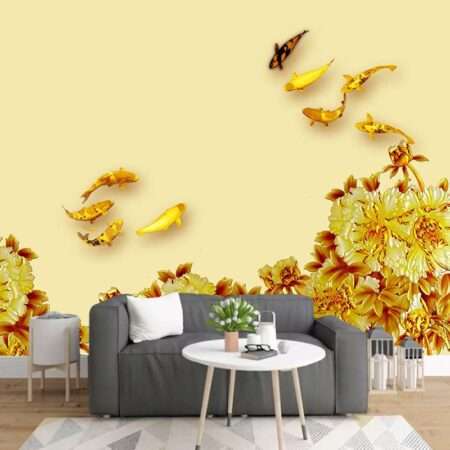 Enchant Your Walls with the Latest Mural Art Design Customized Wallpaper (Print on Demand) in Royal Glitter - 60