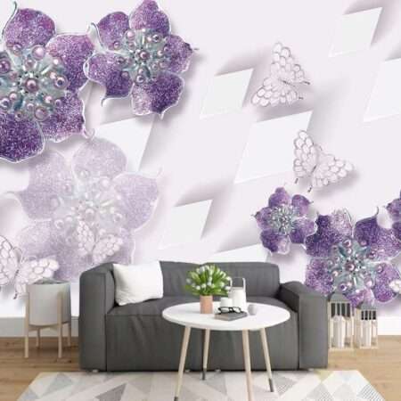 Enchant Your Walls with the Latest Mural Art Design Customized Wallpaper (Print on Demand) in Royal Glitter - 80