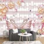 Enchant Your Walls with the Latest Mural Art Design Customized Wallpaper (Print on Demand) in Royal Glitter - 84