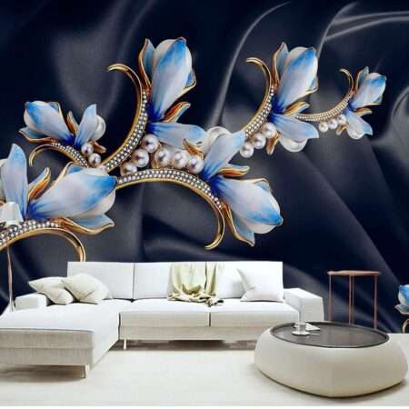 Enchant Your Walls with the Latest Mural Art Design Customized Wallpaper (Print on Demand) in Royal Glitter - 57