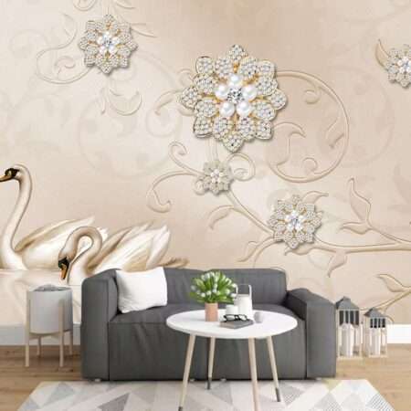 Enchant Your Walls with the Latest Mural Art Design Customized Wallpaper (Print on Demand) in Royal Glitter - 59