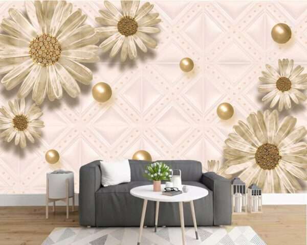 Enchant Your Walls with the Latest Mural Art Design Customized Wallpaper (Print on Demand) in Royal Glitter - 63