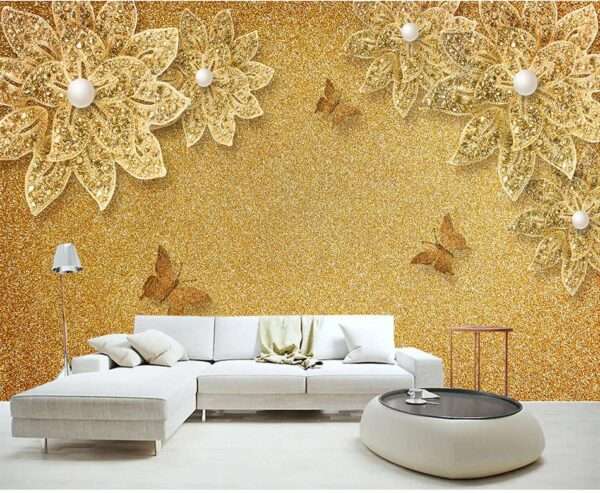 Enchant Your Walls with the Latest Mural Art Design Customized Wallpaper (Print on Demand) in Royal Glitter - 69