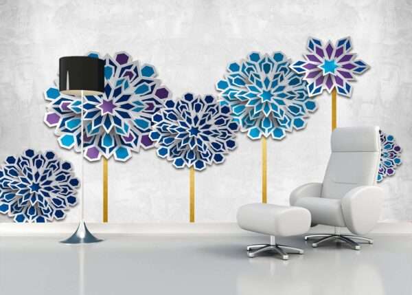 Enchant Your Walls with the Latest Mural Art Design Customized Wallpaper (Print on Demand) in Royal Glitter - 74