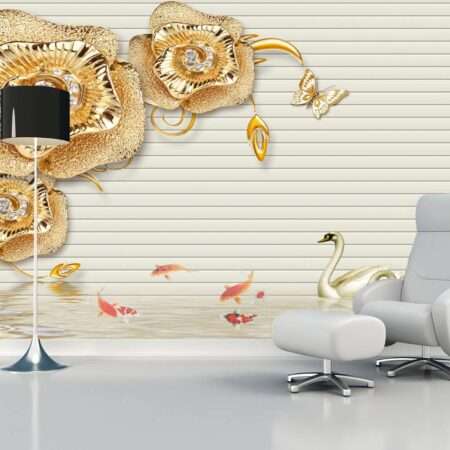 Enchant Your Walls with the Latest Mural Art Design Customized Wallpaper (Print on Demand) in Royal Glitter - 86