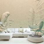 Enchant Your Walls with the Latest Mural Art Design Customized Wallpaper (Print on Demand) in Royal Glitter - 97