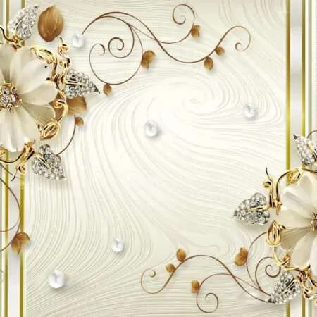 Transform Your Walls with Latest Flowers Design Customized Wallpaper (Print on Demand) - 02