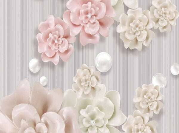 Transform Your Walls with Latest Flowers Design Customized Wallpaper (Print on Demand) - 34