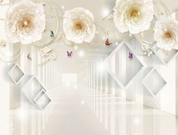 Transform Your Walls with Latest Flowers Design Customized Wallpaper (Print on Demand) - 37