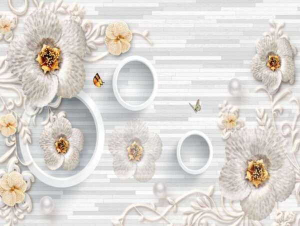 Transform Your Walls with Latest Flowers Design Customized Wallpaper (Print on Demand) - 46