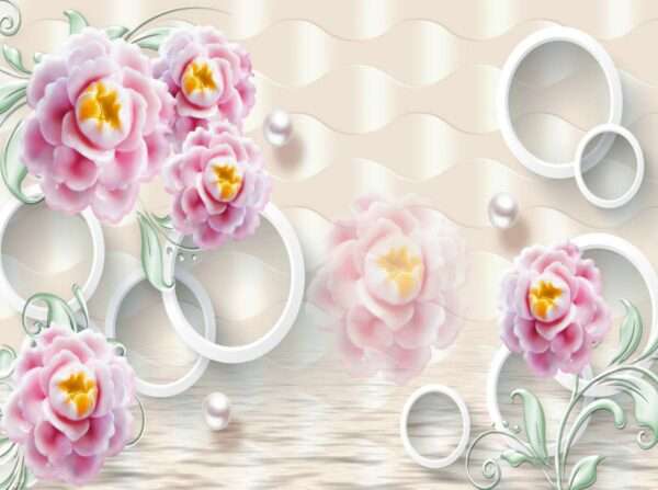 Transform Your Walls with Latest Flowers Design Customized Wallpaper (Print on Demand) - 47