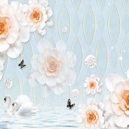 Transform Your Walls with Latest Flowers Design Customized Wallpaper (Print on Demand) - 49