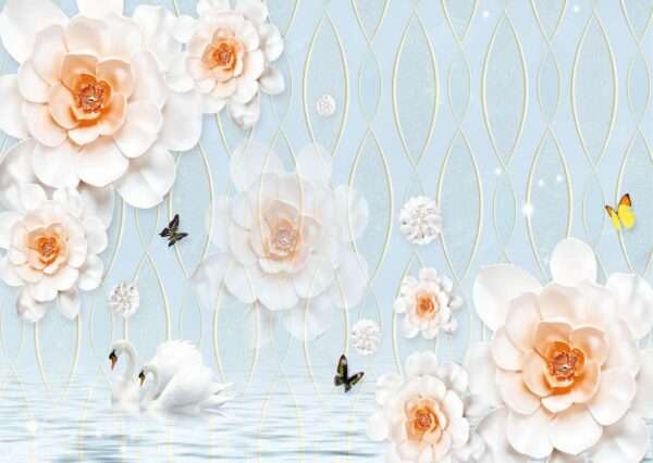 Transform Your Walls with Latest Flowers Design Customized Wallpaper (Print on Demand) - 49