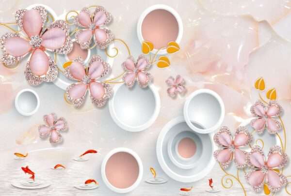 Transform Your Walls with Latest Flowers Design Customized Wallpaper (Print on Demand) - 50