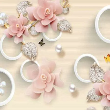 Transform Your Walls with Latest Flowers Design Customized Wallpaper (Print on Demand) - 53
