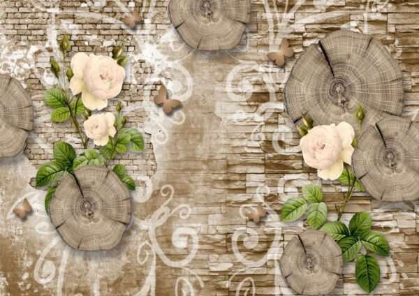 Transform Your Walls with Latest Flowers Design Customized Wallpaper (Print on Demand) - 04