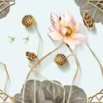 Transform Your Walls with Latest Flowers Design Customized Wallpaper (Print on Demand) - 07
