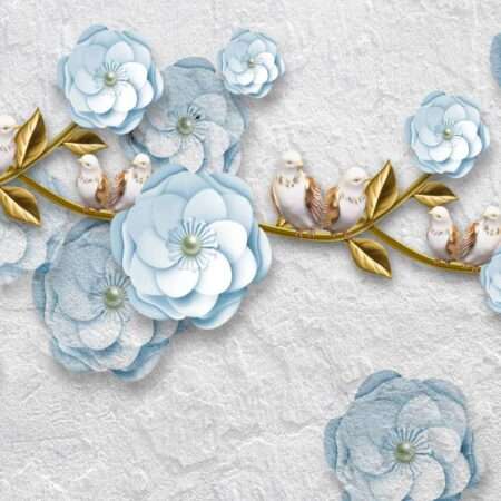 Transform Your Walls with Latest Flowers Design Customized Wallpaper (Print on Demand) - 12