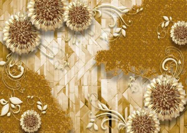 Transform Your Walls with Latest Flowers Design Customized Wallpaper (Print on Demand) - 44