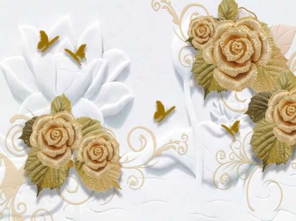 Transform Your Walls with Latest Flowers Design Customized Wallpaper (Print on Demand) - 51