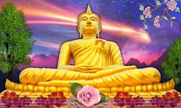 Print on Demand 3D Customized Buddha Wallpaper – 08