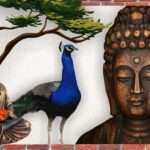 Print on Demand 3D Customized Buddha Wallpaper – 31