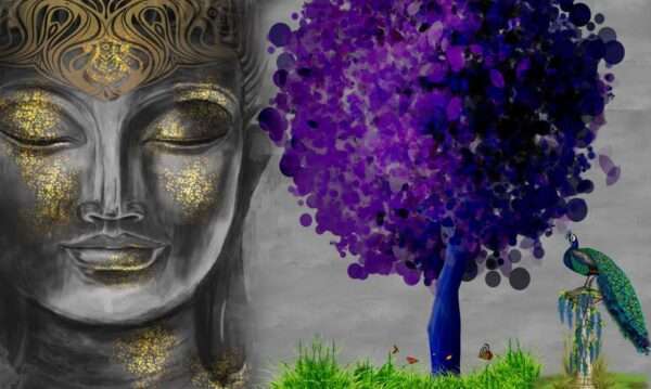 Print on Demand 3D Customized Buddha Wallpaper – 34