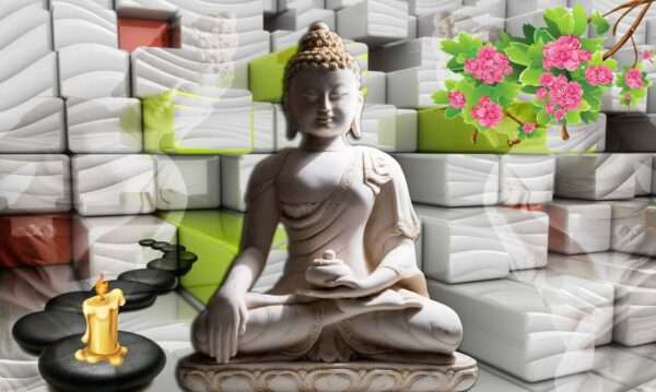 Print on Demand 3D Customized Buddha Wallpaper – 38