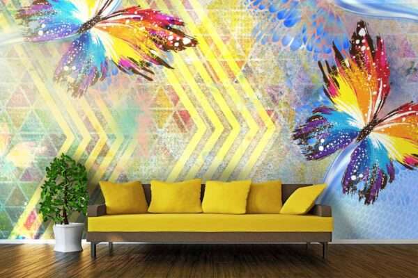 Transform Your Space with Nature Abstract 3D Customized Wallpaper - 07