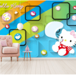 Kitty Custom Wallcover For Kids