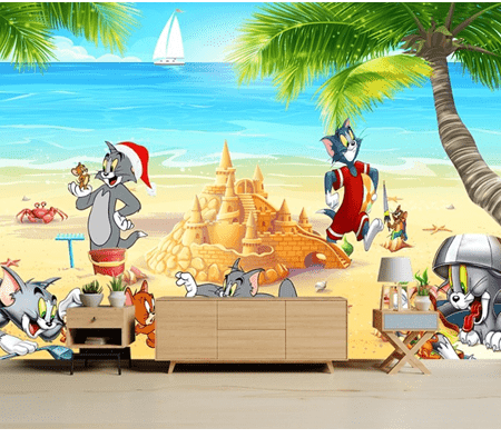 Tom & Jerry Custom Wallcovering For Kids