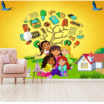 Custom School Wallcovering For Kids