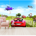 Customized Gaming Car Wallpaper For Kids