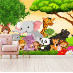 Customized Jungle Wallcovering For Kids