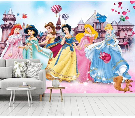 Customized Princess Wallcovering For Girls